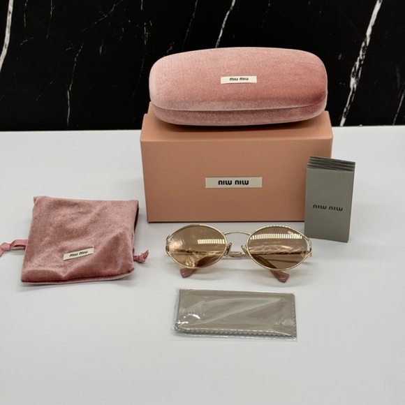 NEW SMU 52Y ZVN20F WOMEN SUNGLASSES MIU MIU MU52YS ZVN20F OVAL EYEWEAR MU 52YS main image 7